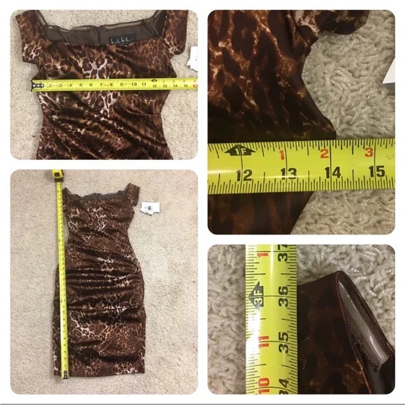NWT Nicole Miller leopard print dress - Picture 11 of 11